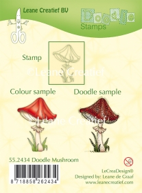 Stemple silikonowe- Doodle Mushrooms grzyb muchomo