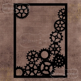 Maska/szablon- Steampunk Stories zębatki i trybiki