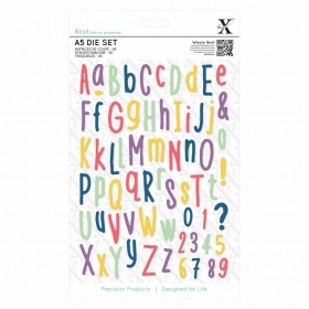 Wykrojnik - X- CUT- Folk Alphabet 66szt
