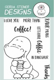 Stempel- Coffeesaurus 3x4