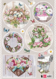 Arkusz A4 Country Style- Flowers