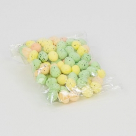 Jajka 15x18mm 10szt. mini zielone- żółte- pomarańc