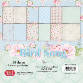 Papier dwustronny 6x6" Bird Song
