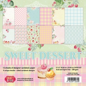 Zestaw papierów dwustronnych 30x30 SWEET DESSERT