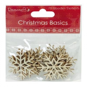 Drewniane śnieżynki Christmas Basics