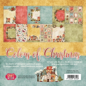 Zestaw papierów COLORS of CHRISTMAS 30x30