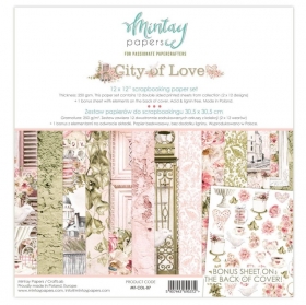 Mintay - City of Love - zestaw papierw 30x30cm