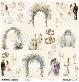 Wedding 1 - papier 30x30cm