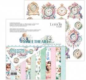 SWEETHEART - Bloczek papier�w elementy 20x20cm