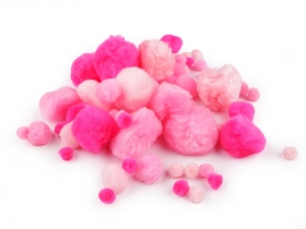 Pompony miks rozmiarw 3 rowy 60szt.