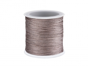 Sznureczek ozdobny z lureksem 0,3mm okrgy pudrow