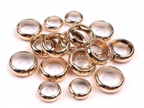 Obr�czki plastikowe 18 i 23mm para z�ote  5szt. kp