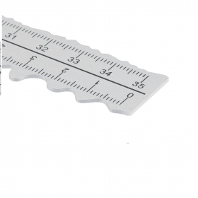 Linijka metalowa do darcia papieru 35cm poszarpane