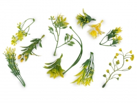 Ga��zka sztuczna listki mix ��ty 11szt.