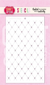 Maska szablon - T�o serduszka z kratk� A6