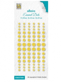ENAMEL DOTS kropki perełki 84szt. YELLOW ŻÓŁTE