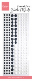 Enamel dots kropki perełki BLACK& WHITE 198 czarne