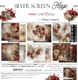 SILVER SCREEN MAGIC - zestaw papierów 30x30cm
