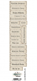 The Magic of December- materia�owe napisy 6x31cm