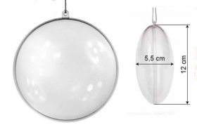 Bombka medalion akryl 12 cm