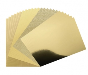 Zestaw papierów złotych A4 24szt.