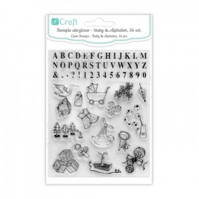 Zestaw stempli akrylowych- Baby& Alphabet 56 szt.