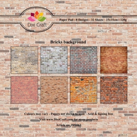 Papiery Dixi 15x15 cm Bricks background