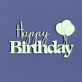 Tekturka- Happy Birthday z balonami