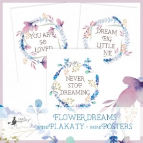 Zestaw mini plakatw Flower Dreams 15x20cm