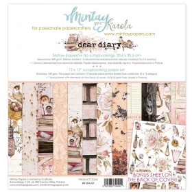 Mintay - DEAR DIARY - zestaw papierów 30x30