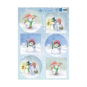 Arkusz A4 Hetty's Snowmen obrazki do wycinania