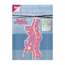 Wykrojnik joy 6002/1218 Mery's Baby Text wave bord