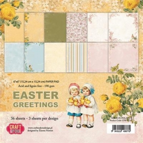 Bloczek papierów 15x15 cm Easter Greetings