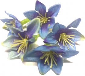 Kwiaty materiaowe 5szt. narcyzy niebieskie