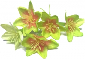 Kwiaty materiaowe 5szt. narcyzy ziele pastel