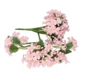 Kwiaty materiaowe mini stokrotki 6szt. rowe