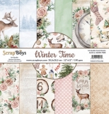 ScrapBoys- WINTER TIME- zestaw papierw 30x30