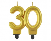 ¦wieczka na tort 30 urodziny, liczba „30” z³ota
