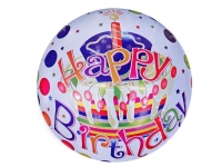 Balon foliowy du¿y Happy Birthday 18" 46cm ST-1947