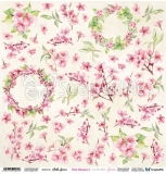 Pink Blossom Flowers 2 - arkusz do wycinania