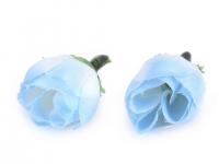 Kwiat materia³owy ró¿y O20mm niebieska 6 5szt.