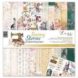Sewing stories - zestaw papierw - 30x30cm