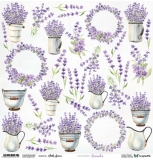Lavender Flowers - papier 30x30cm do wycinania