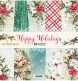 Happy Holidays - Zestaw papierw 30x30cm