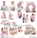 Pink Roses - Wedding 5 arkusz to wycinania