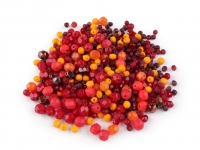 Koraliki szklane mix rozmiar czerwone 25g