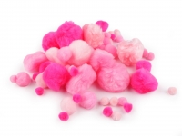 Pompony miks rozmiarw 3 rowy 60szt.