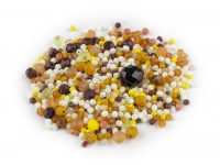 Koraliki szklane mix rozmiar brzowe 25g