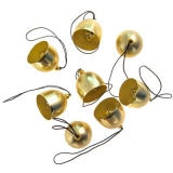 Dzwonki metalowe vintage 2,6 cm - zote 8 szt.