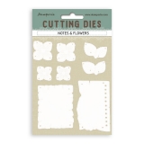 Wykrojnik notes i kwiaty 8szt.